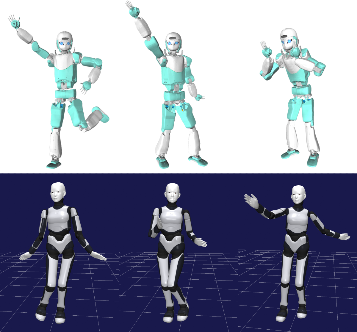 Robot models used for dance performance